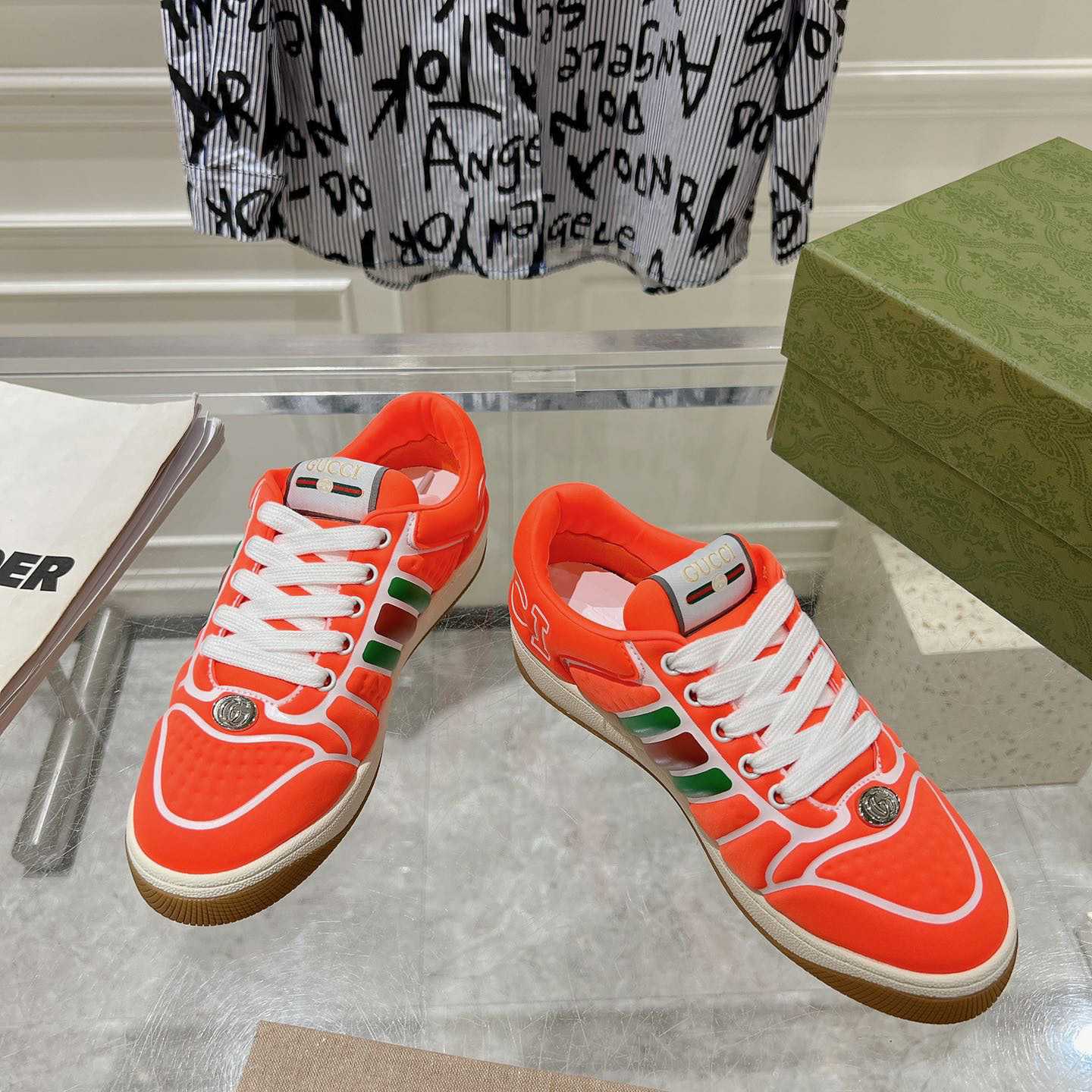 Gucci Screener Sneaker With Web - PerfectKickZ