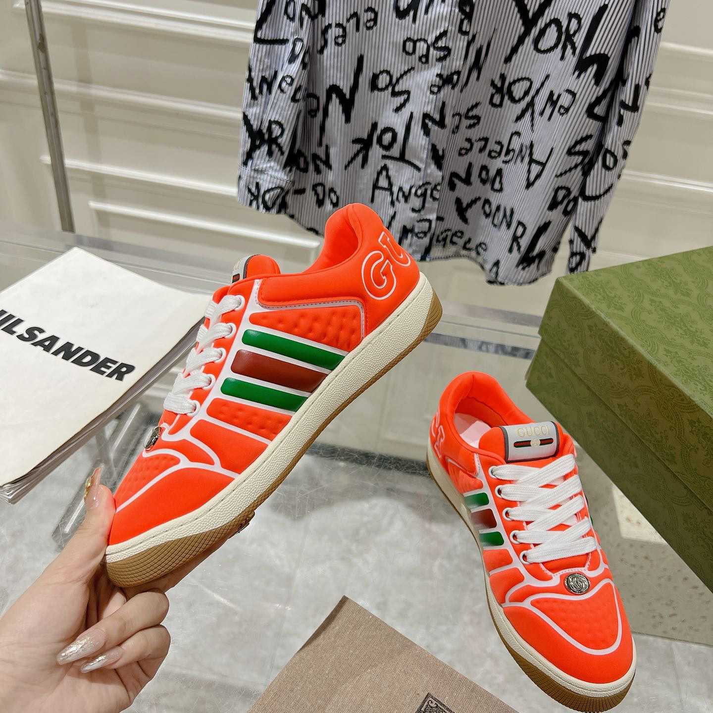 Gucci Screener Sneaker With Web - PerfectKickZ