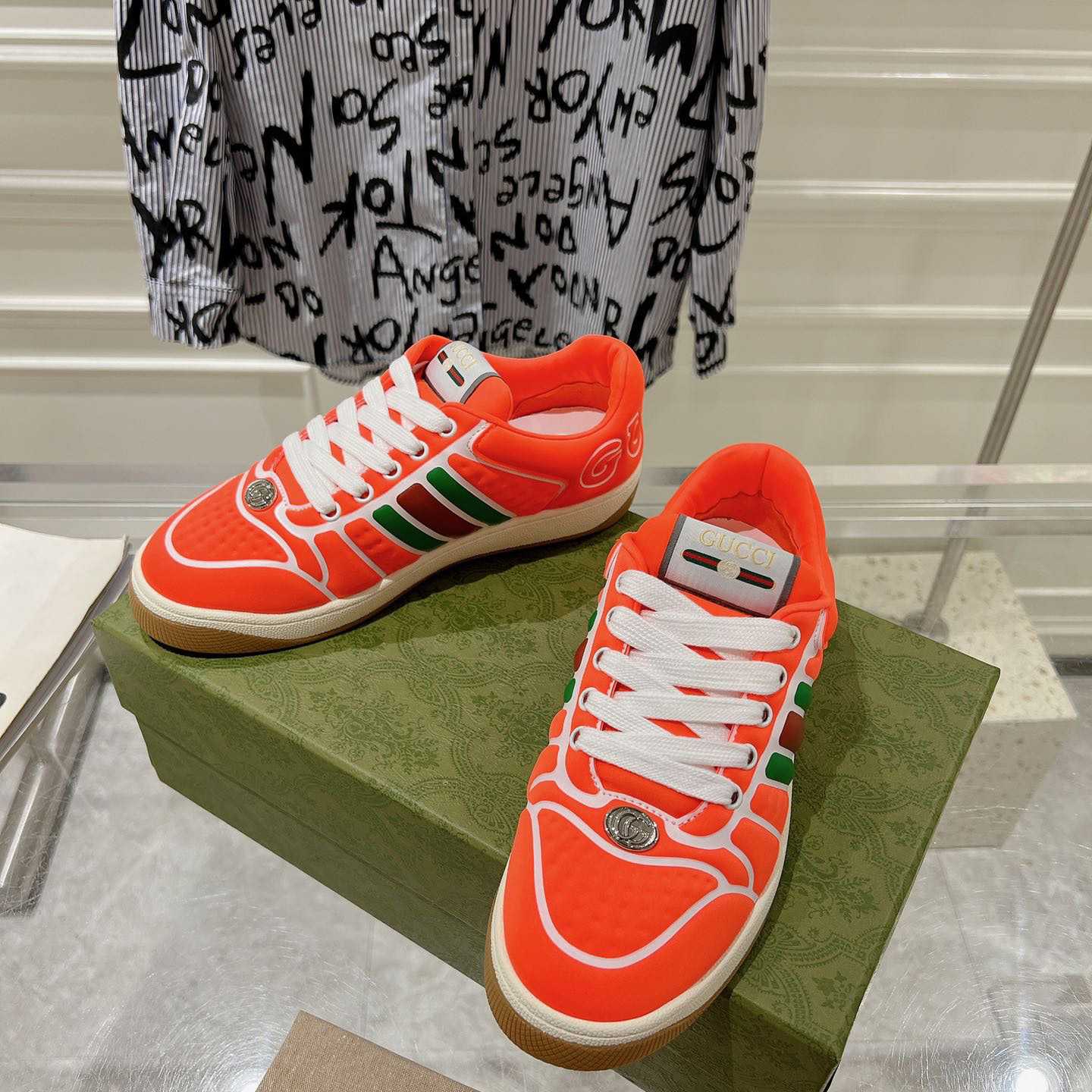 Gucci Screener Sneaker With Web - PerfectKickZ