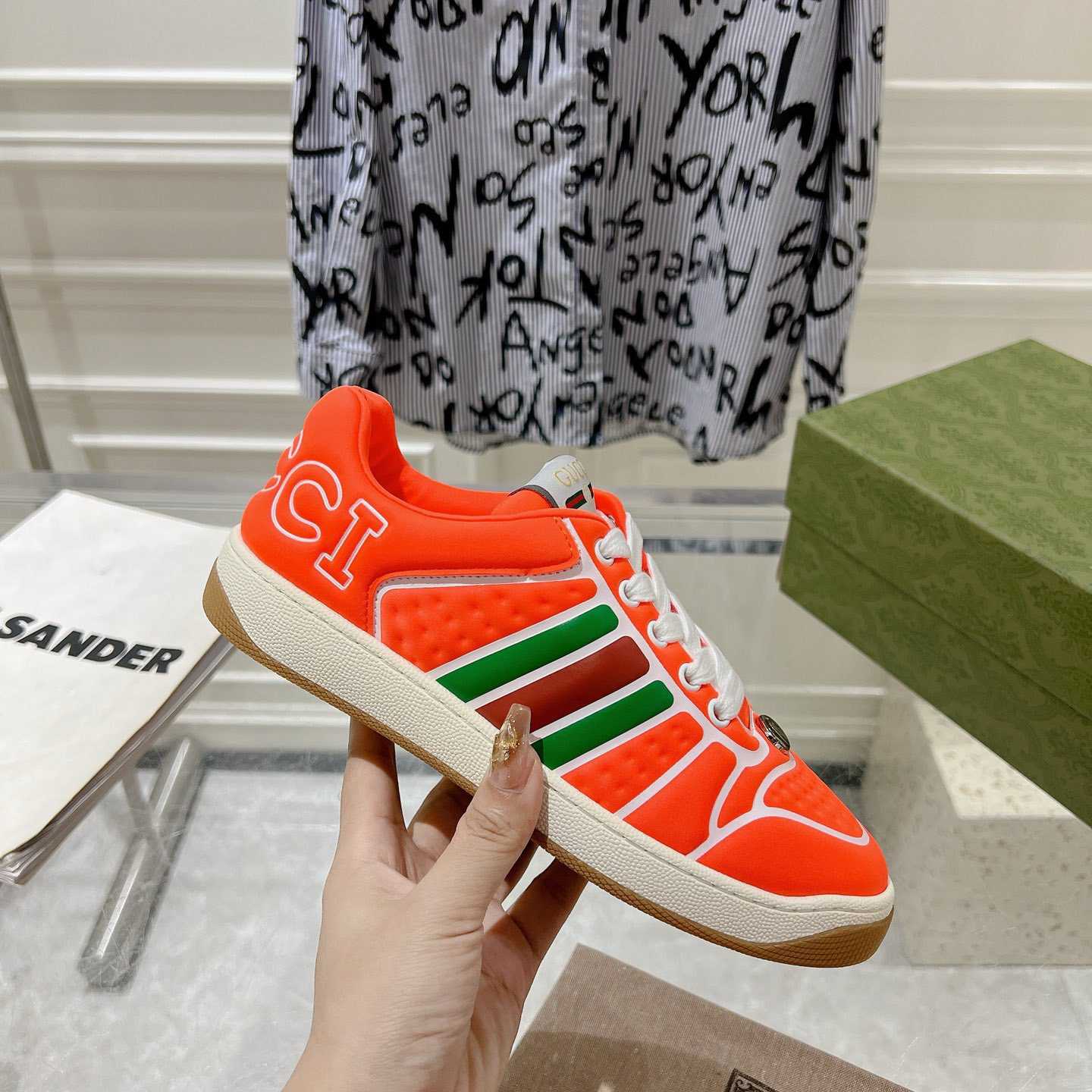 Gucci Screener Sneaker With Web - PerfectKickZ