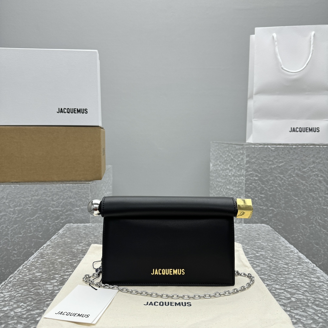Jacquemus La Petite Pochette Rond Carré Cross Body Bag (20×7×14cm) - PerfectKickZ