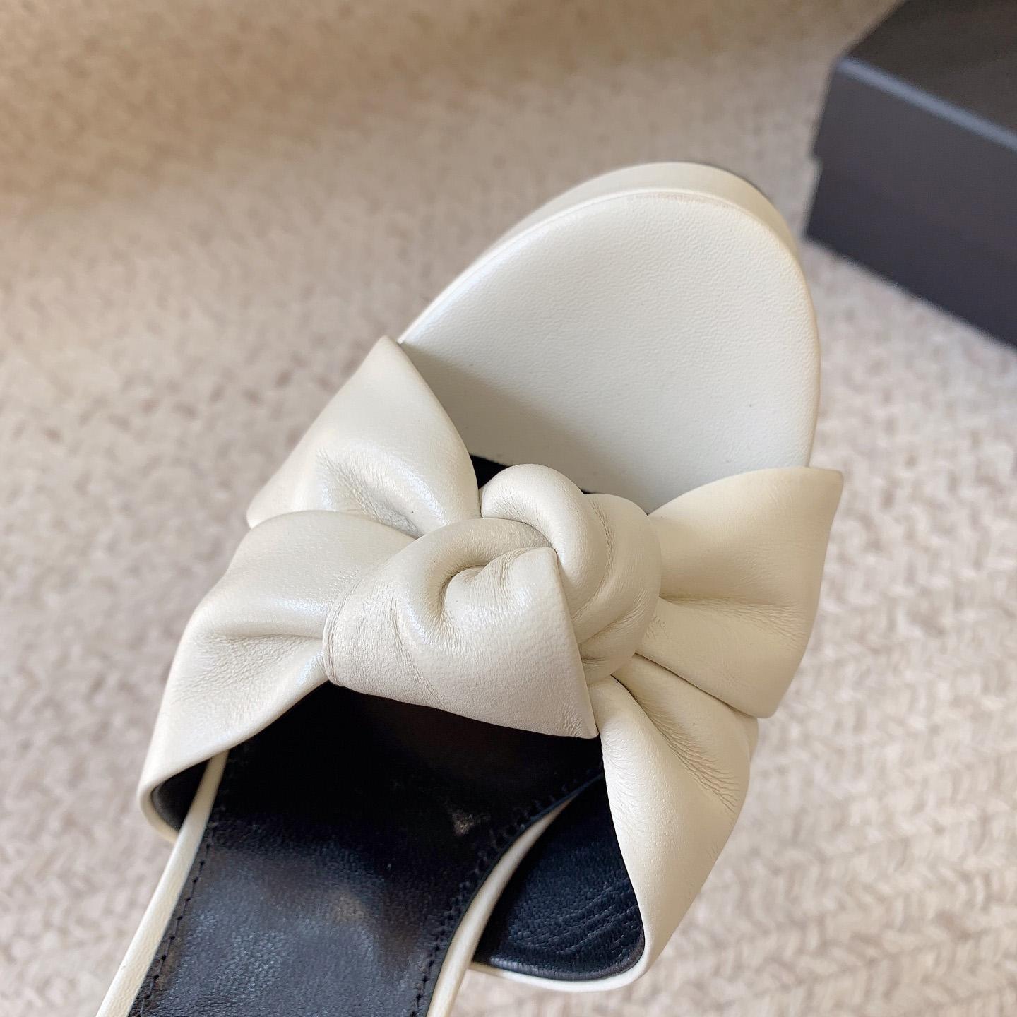 Saint Laurent Bianca Platform Sandals In Smooth Leather - PerfectKickZ