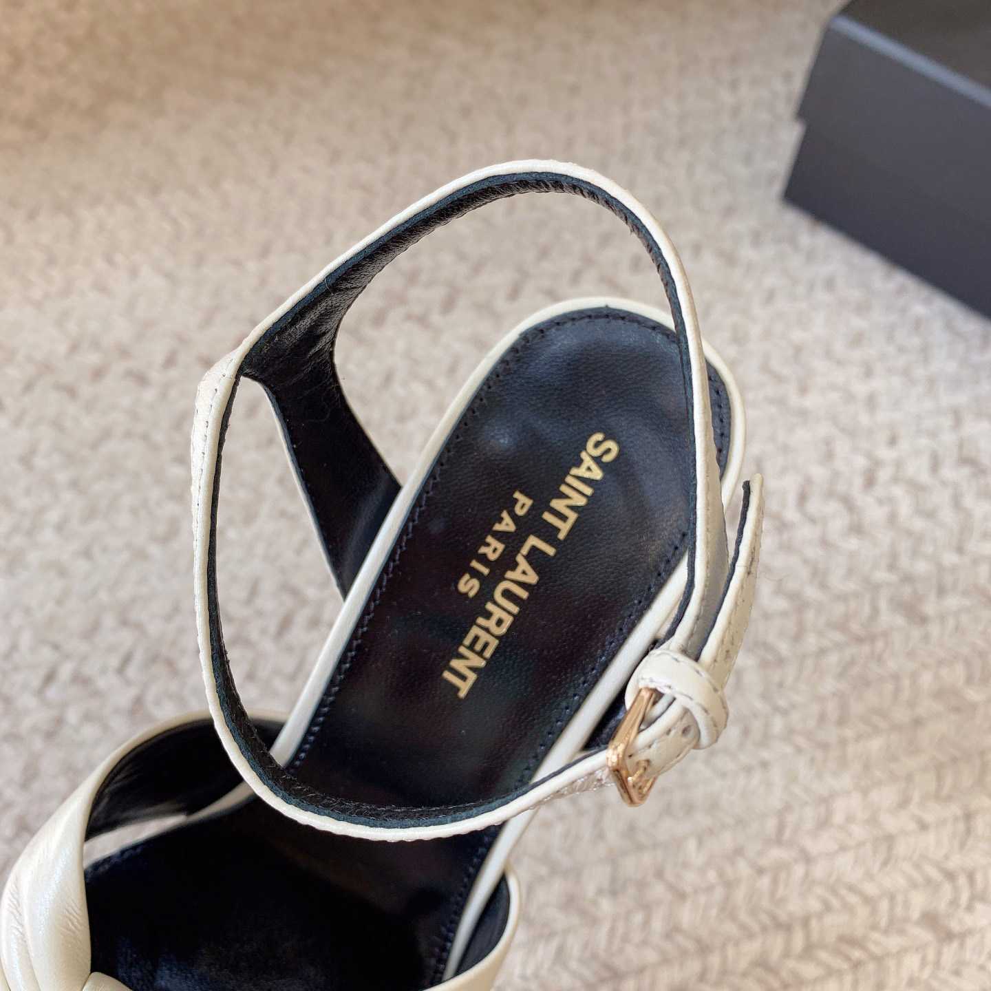 Saint Laurent Bianca Platform Sandals In Smooth Leather - PerfectKickZ