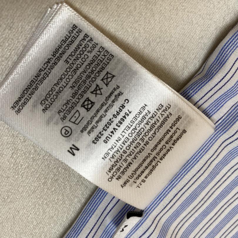 Bottega Veneta Double Layer Striped Cotton T-Shirt - 