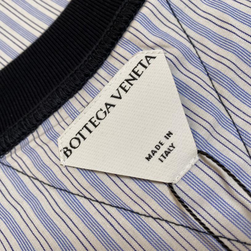 Bottega Veneta Double Layer Striped Cotton T-Shirt - 