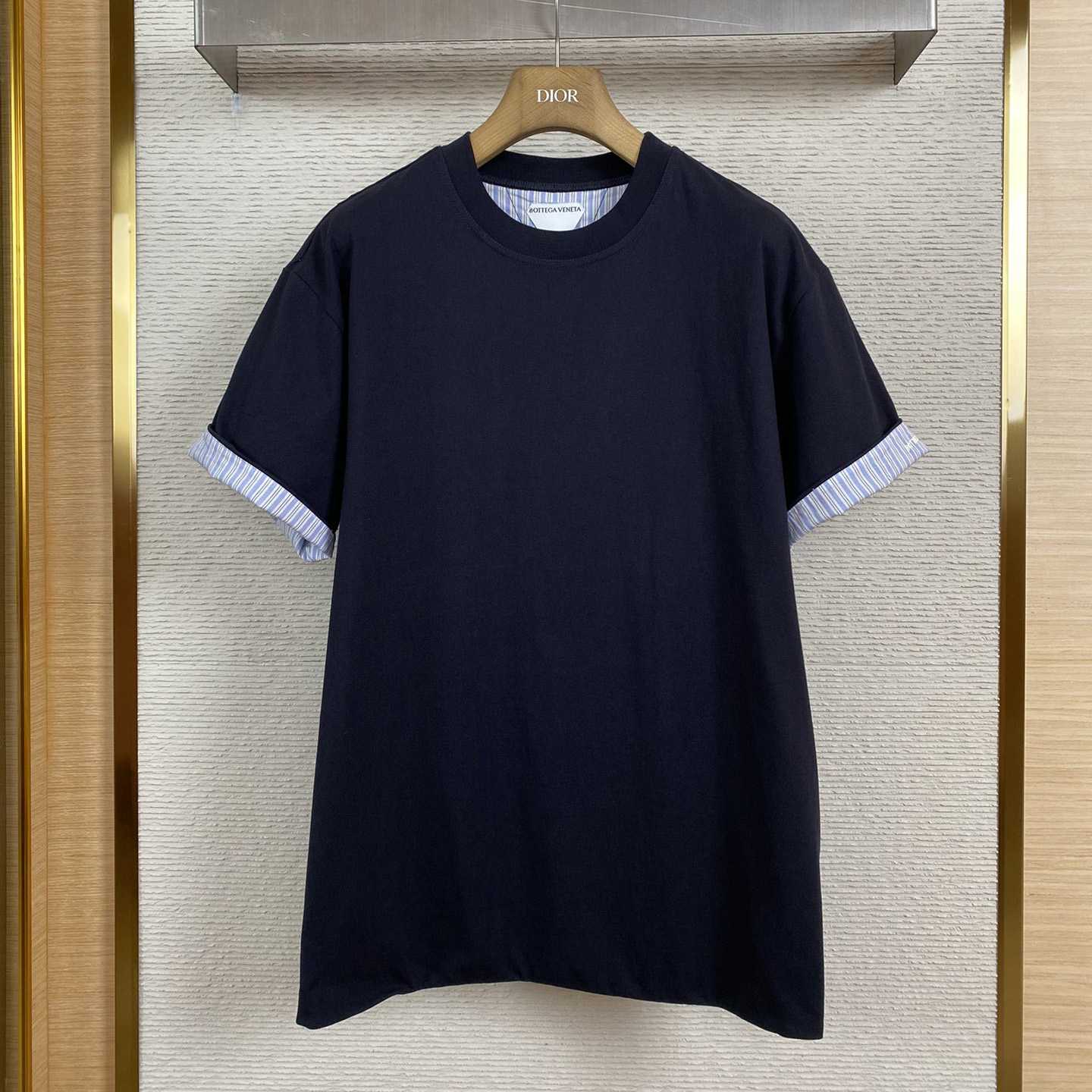 Bottega Veneta Double Layer Striped Cotton T-Shirt - PerfectKickZ