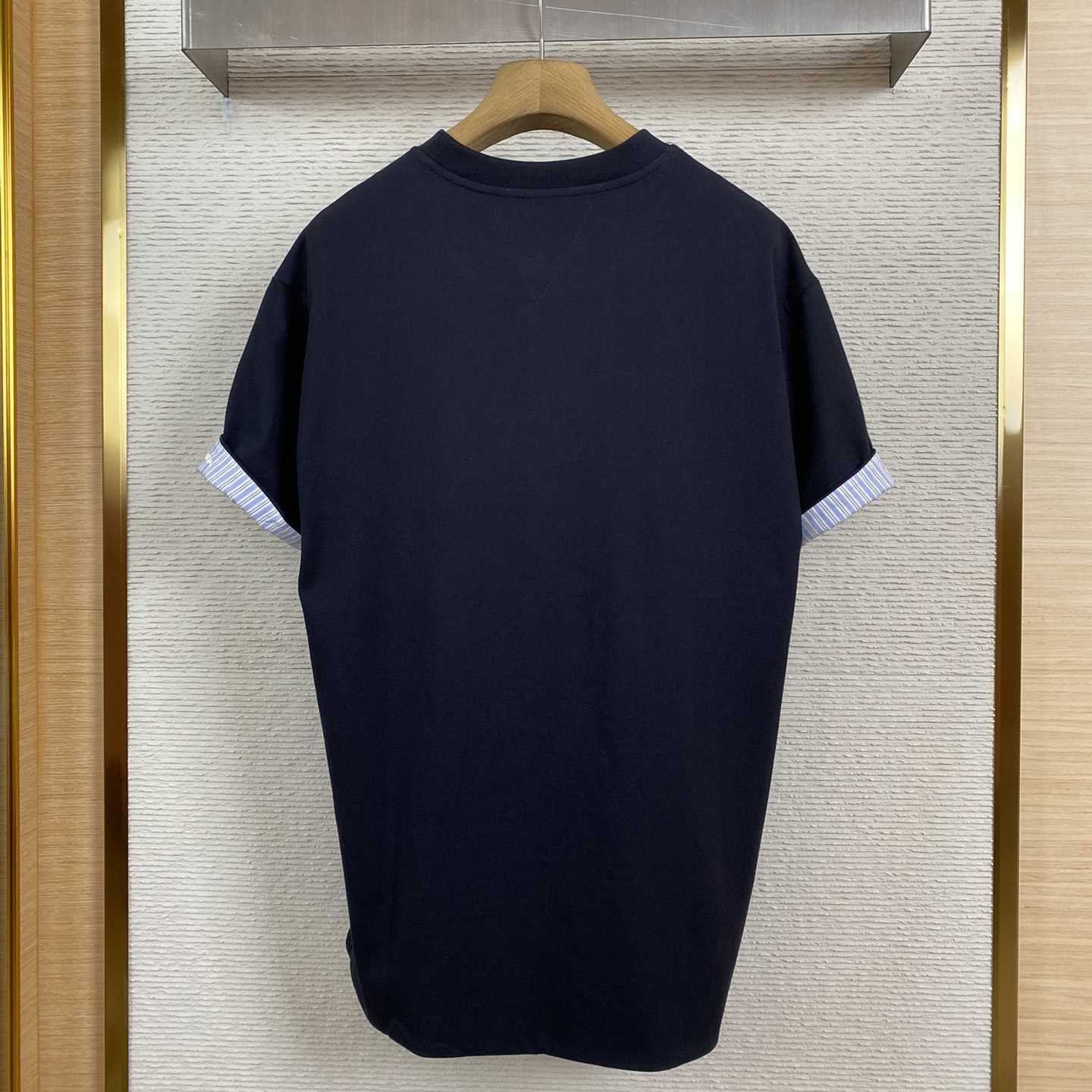 Bottega Veneta Double Layer Striped Cotton T-Shirt - PerfectKickZ