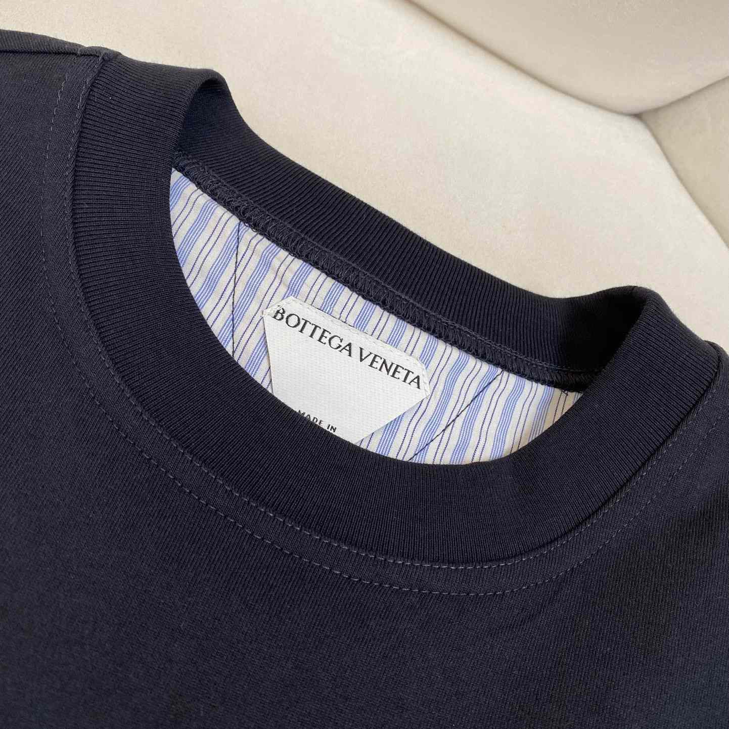 Bottega Veneta Double Layer Striped Cotton T-Shirt - PerfectKickZ