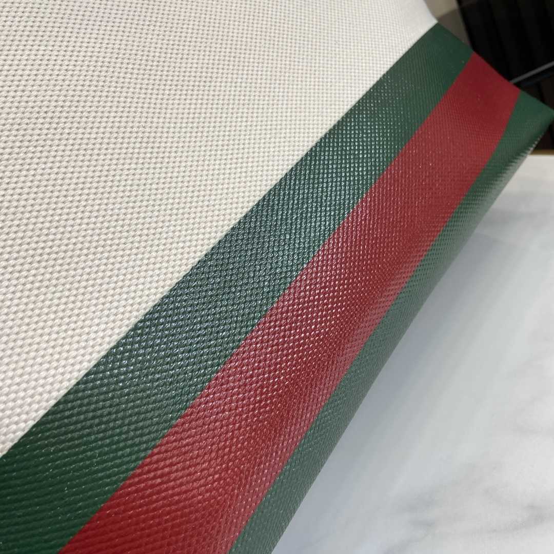 Gucci Canvas Tote Bag With Embossed Detail  - 