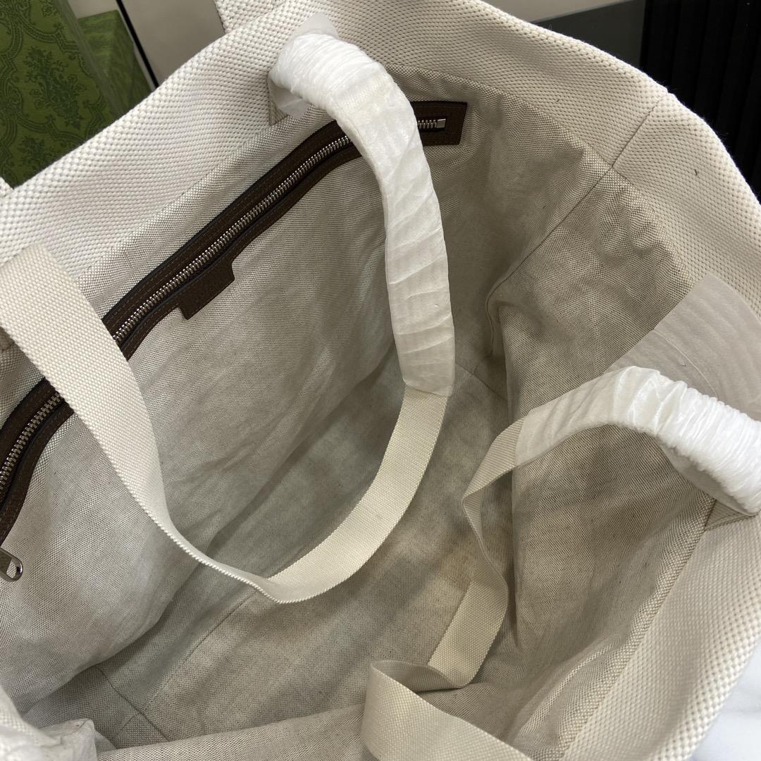 Gucci Canvas Tote Bag With Embossed Detail  - 