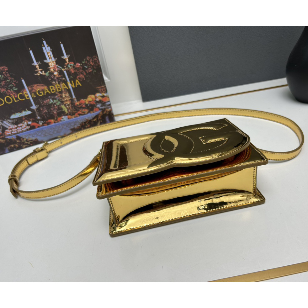 Dolce & Gabbana Metallic Logo Bag  (16*20*5.5cm) - PerfectKickZ