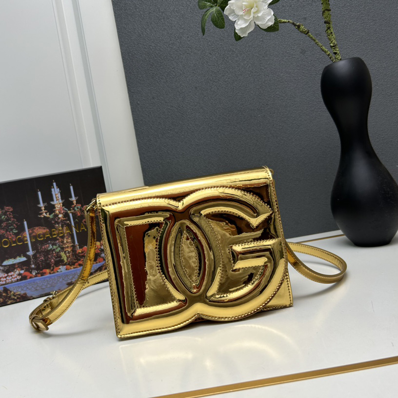 Dolce & Gabbana Metallic Logo Bag  (16*20*5.5cm) - PerfectKickZ