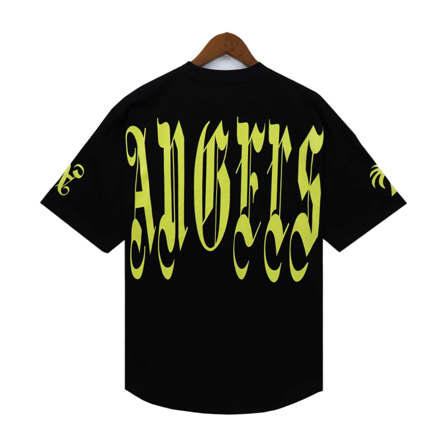 Palm Angels Gothic Logo Over T-Shirt Black - PerfectKickZ