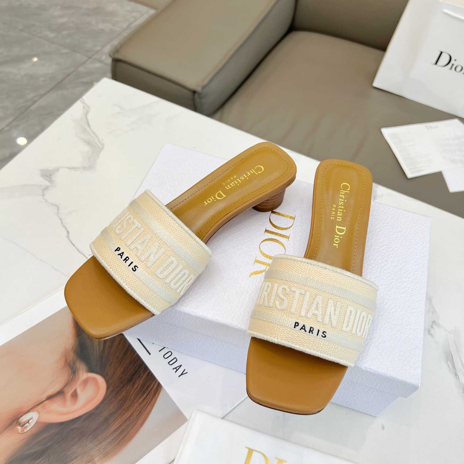 Dior Dioriviera Dway Heeled Slide - PerfectKickZ