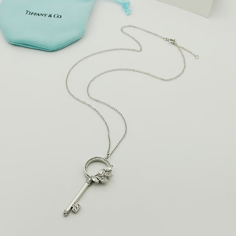 Tiffany & Co.  Diamond Vine Circle Key In Platinum - PerfectKickZ
