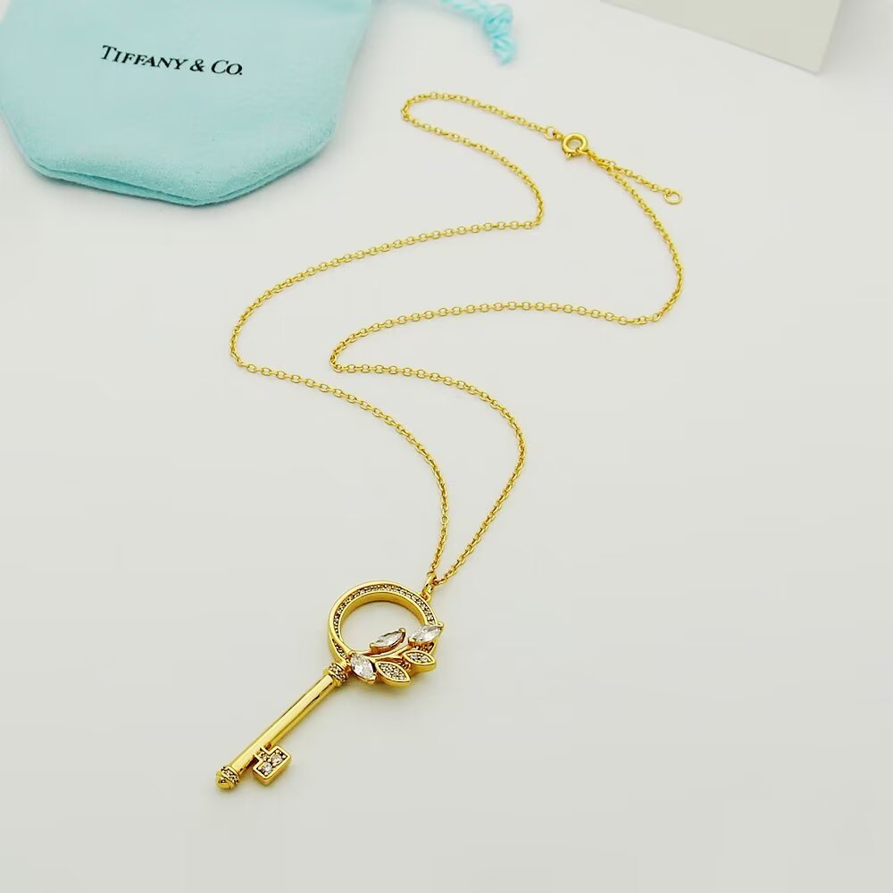 Tiffany & Co.  Diamond Vine Circle Key In Platinum - PerfectKickZ