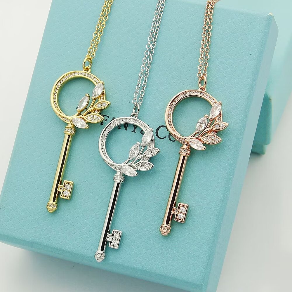 Tiffany & Co.  Diamond Vine Circle Key In Platinum - PerfectKickZ