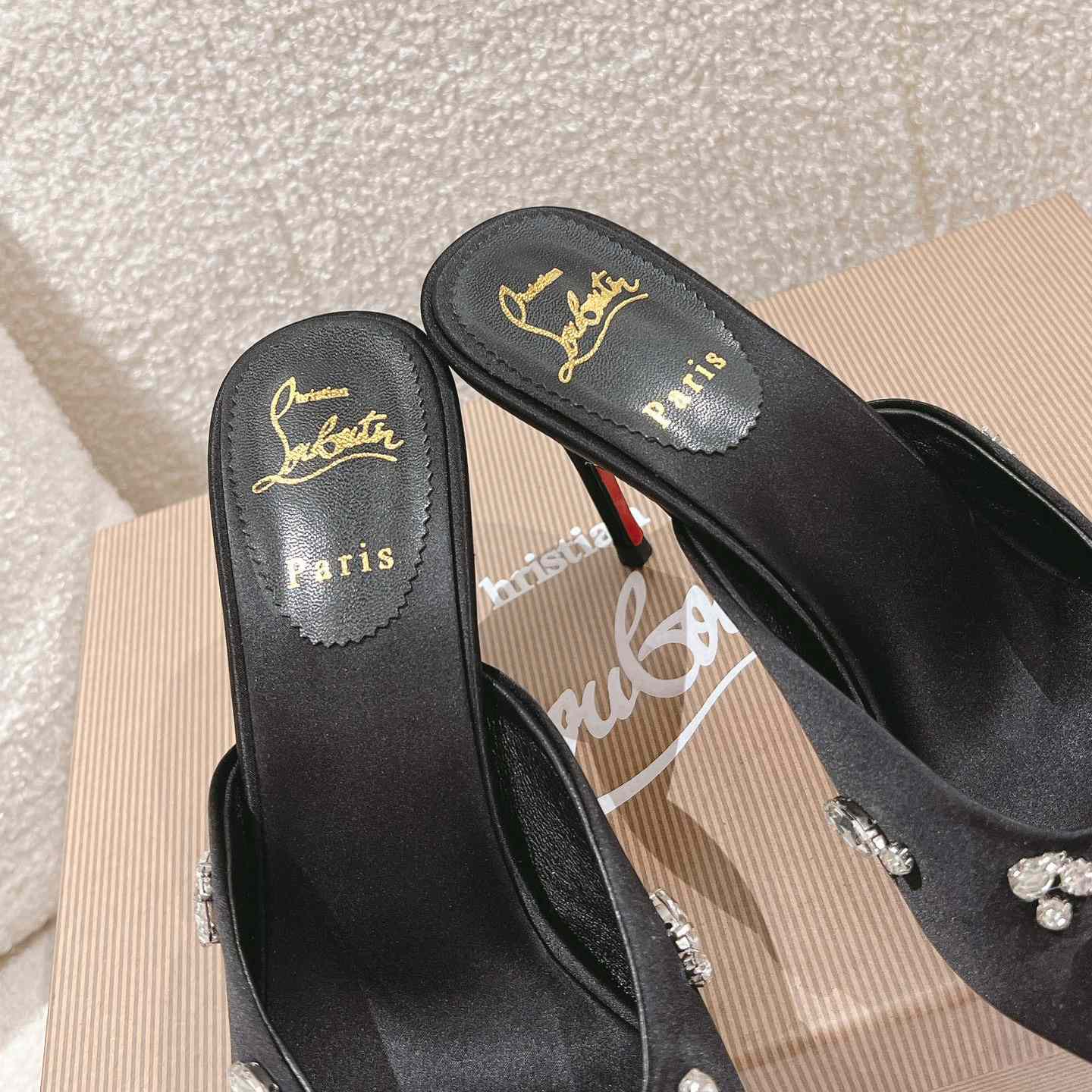 Christian Louboutin Degraqueen 85mm Satin Mules - PerfectKickZ