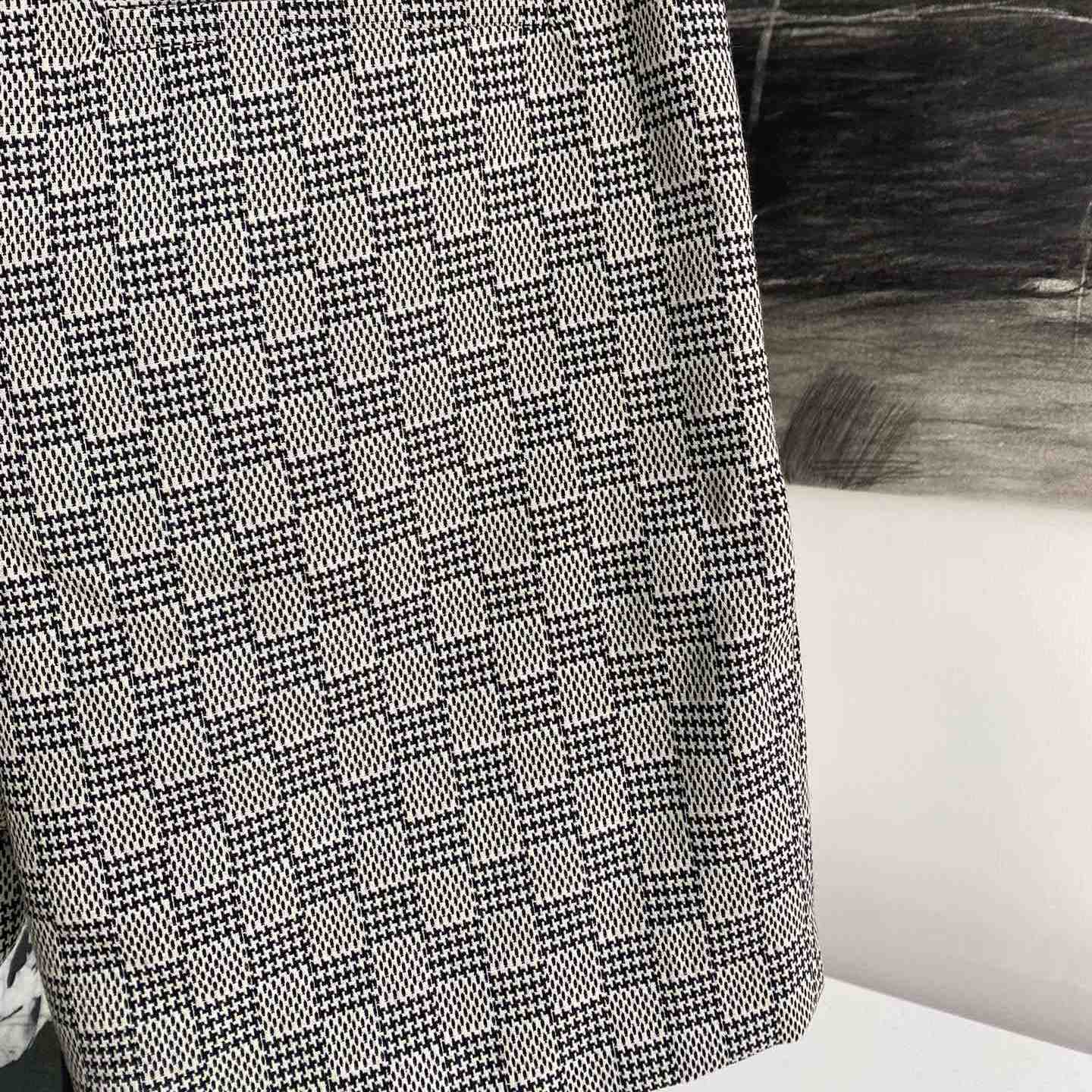 Louis Vuitton Damier Hounds Tooth Slim Wool Shorts - PerfectKickZ