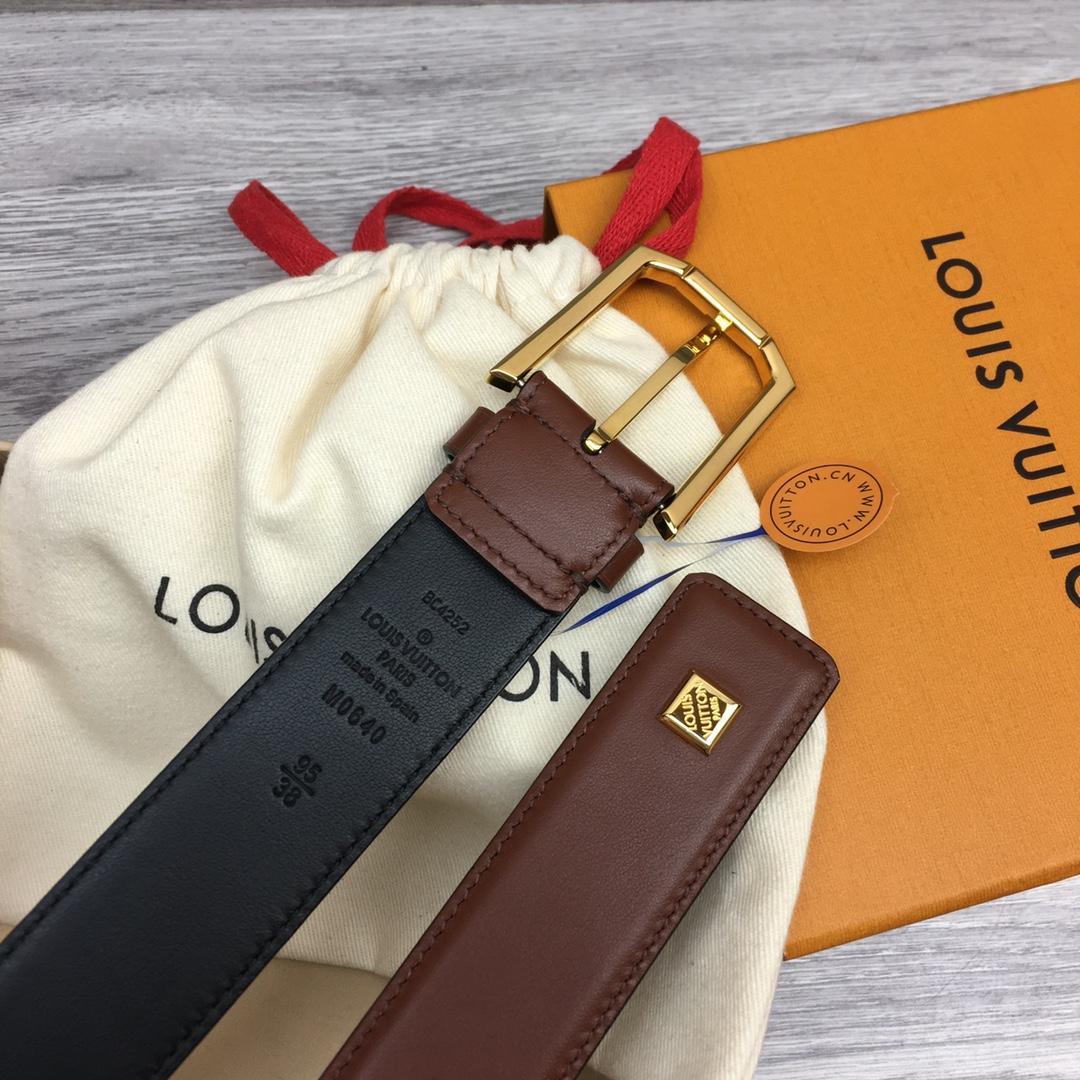 Louis Vuitton 35mm Leather Belt - PerfectKickZ