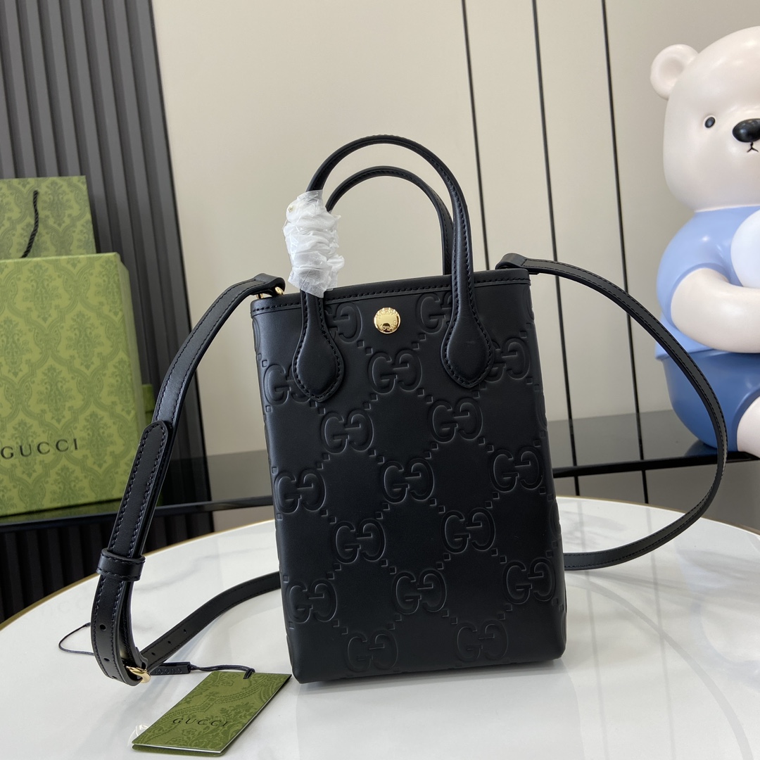 Gucci GG Super Mini Bag With Strap - PerfectKickZ