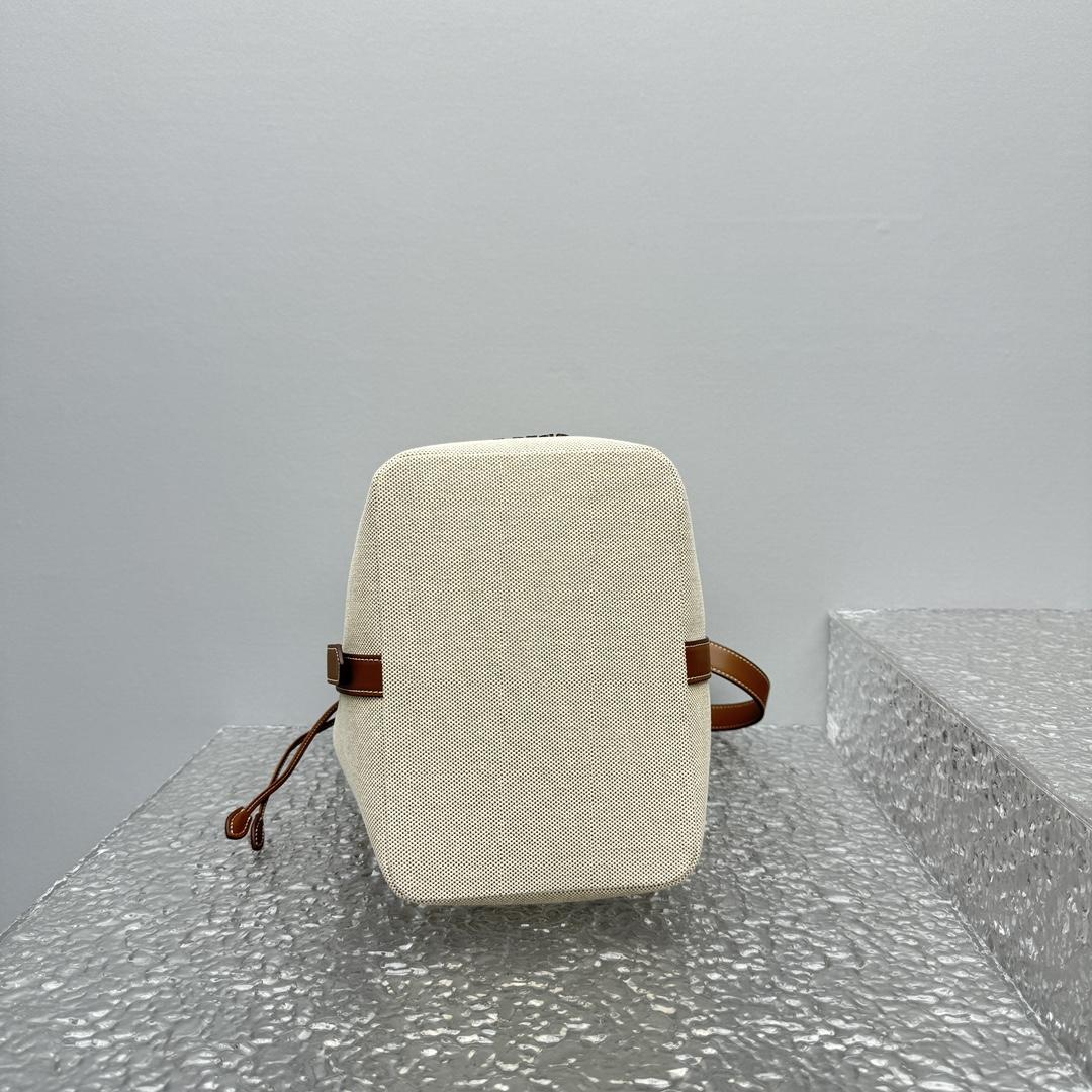 Miu Miu Canvas And Leather Bucket Bag - PerfectKickZ