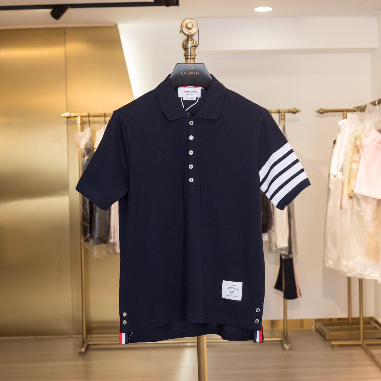 Thom Browne Classic Pique 4-Bar Short Sleeve Polo  2091 - PerfectKickZ