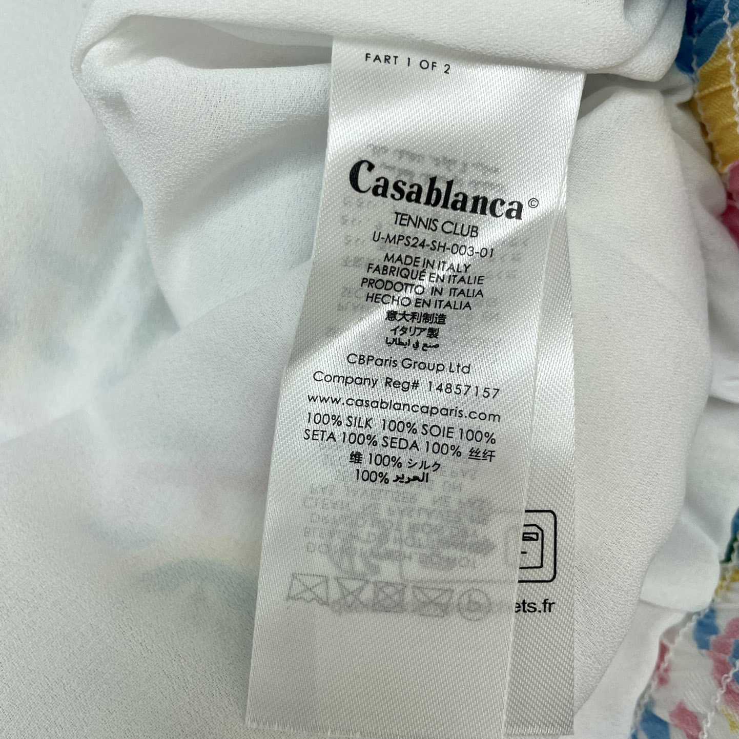 Casablanca Printed Silk Shorts 'Ping Pong Print'    CA3466 - 