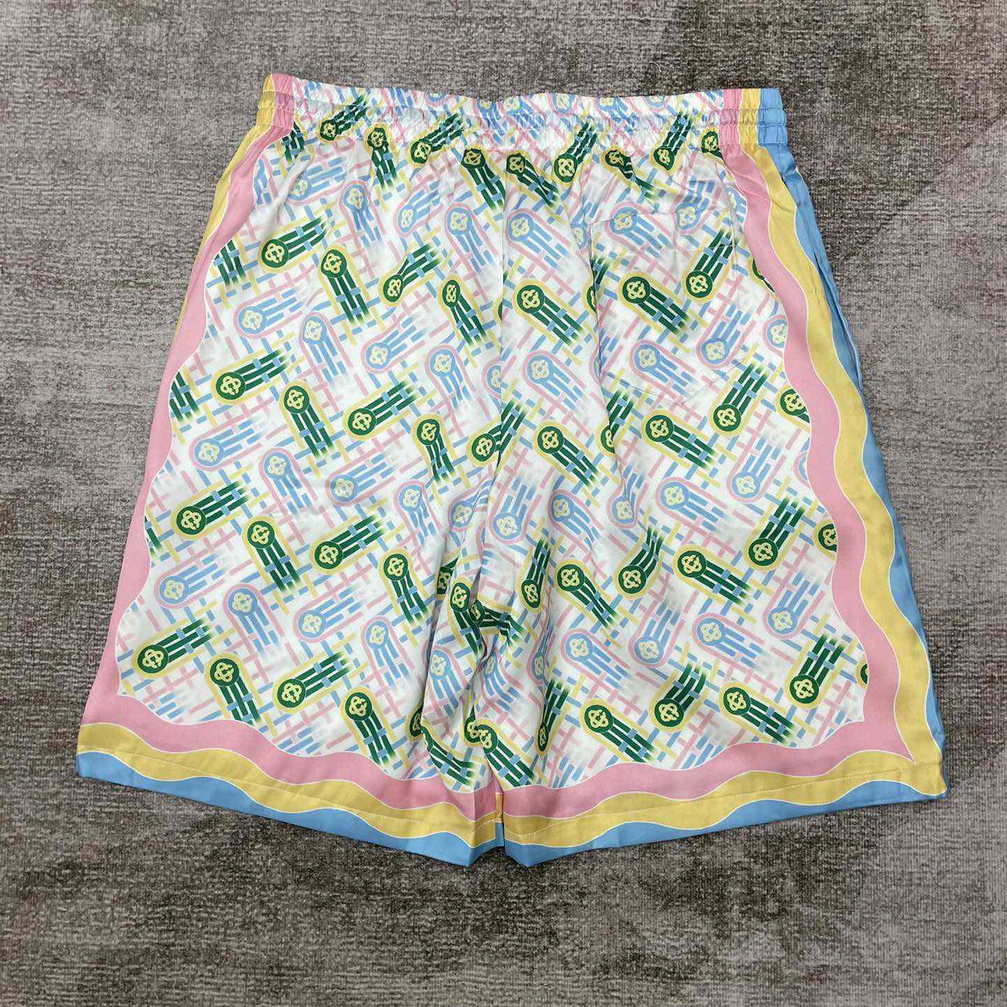 Casablanca Printed Silk Shorts 'Ping Pong Print'    CA3466 - 