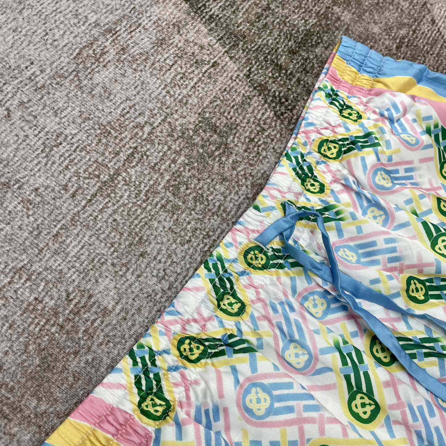 Casablanca Printed Silk Shorts 'Ping Pong Print'    CA3466 - PerfectKickZ