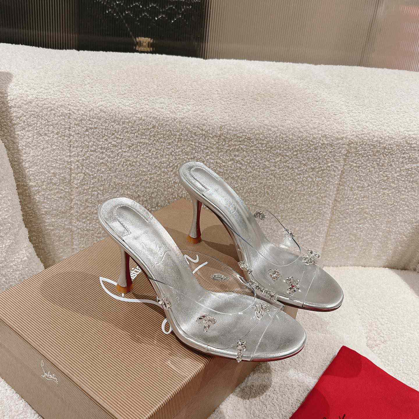 Christian Louboutin Degraqueen 85mm Crystal-embellished Mules - PerfectKickZ
