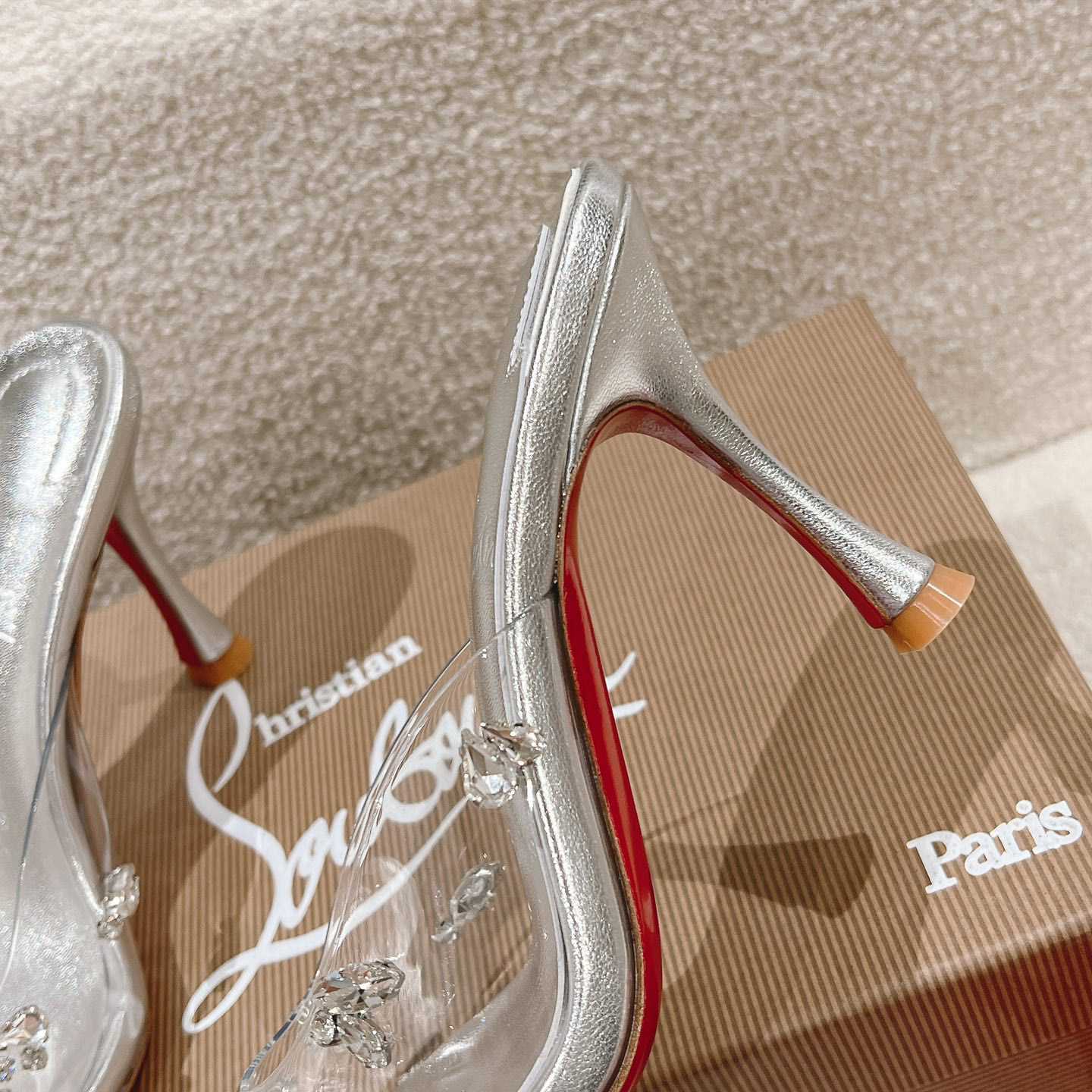 Christian Louboutin Degraqueen 85mm Crystal-embellished Mules - PerfectKickZ