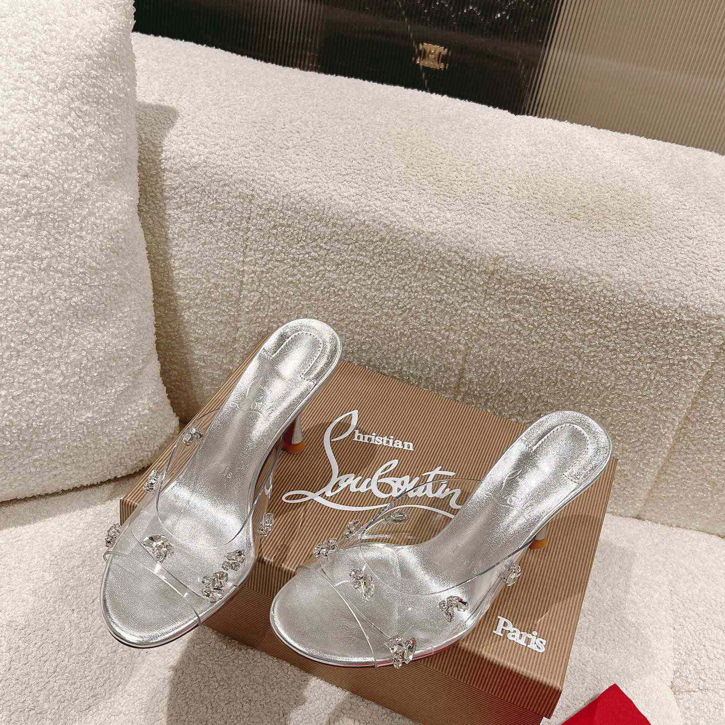 Christian Louboutin Degraqueen 85mm Crystal-embellished Mules - PerfectKickZ