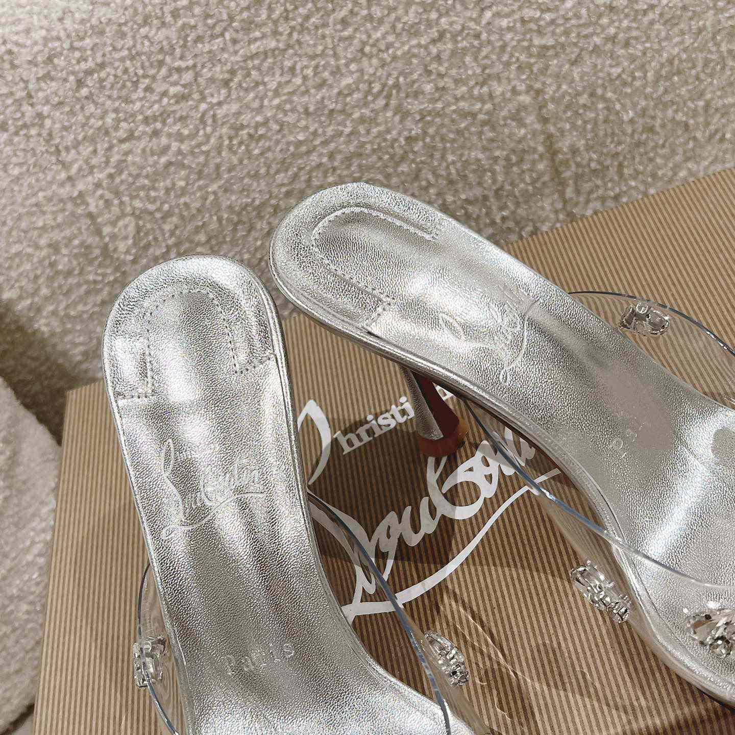 Christian Louboutin Degraqueen 85mm Crystal-embellished Mules - PerfectKickZ
