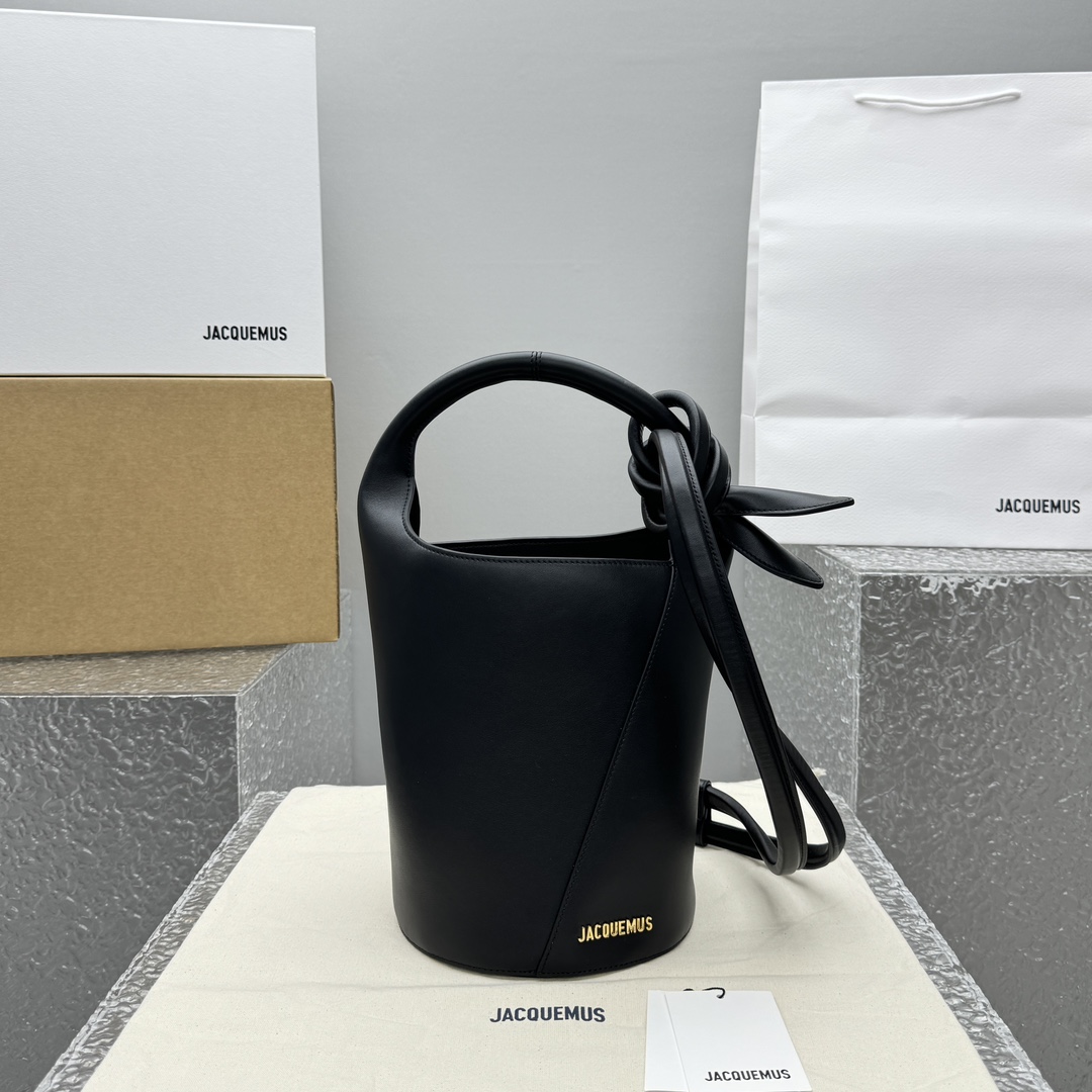 Jacquemus Le petit Tourni Mini Knotted Bucket Bag - PerfectKickZ