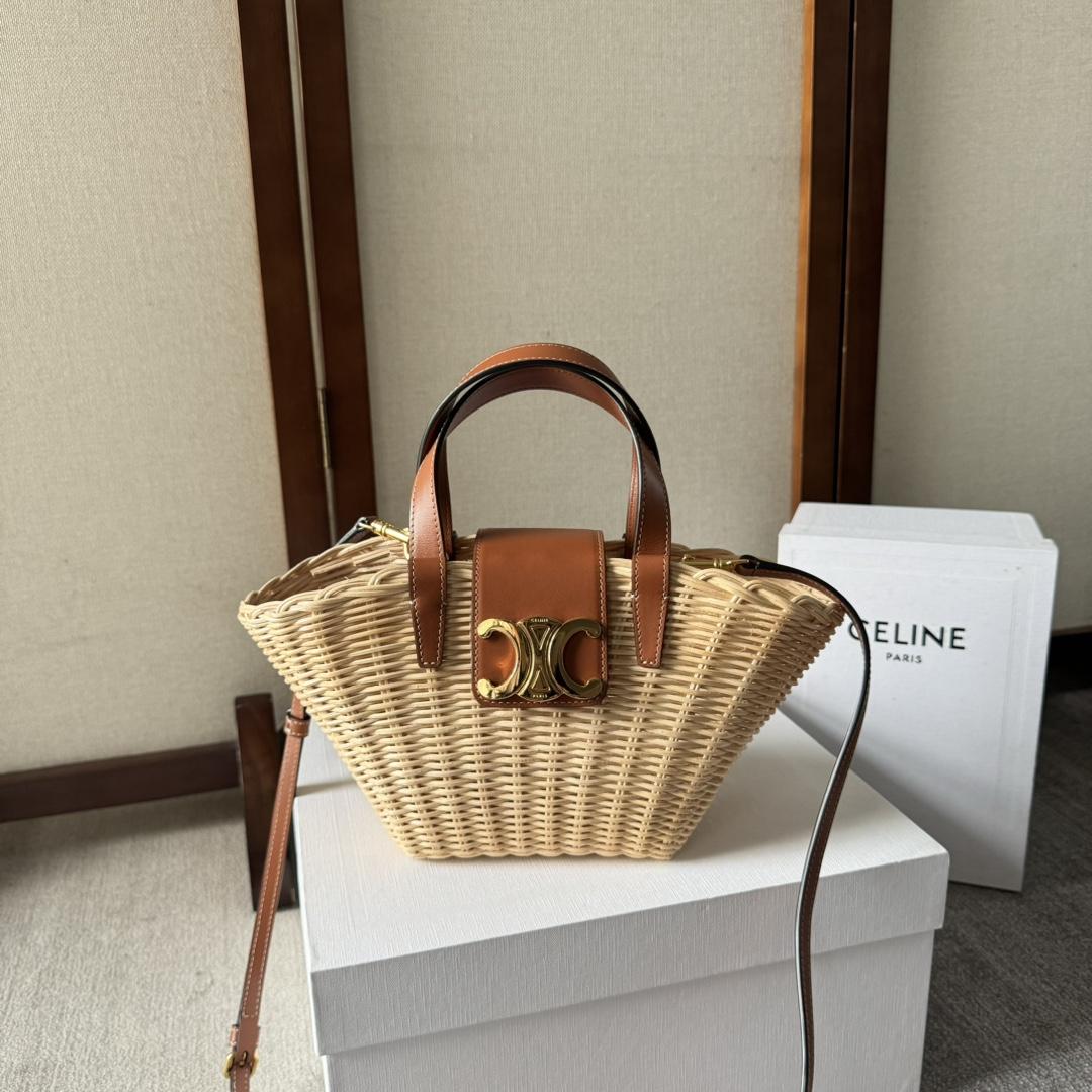 Celine Teen Couffin In Wicker And Natural Calfskin - PerfectKickZ