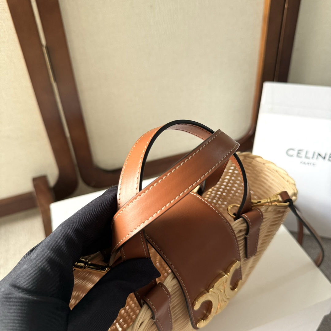 Celine Teen Couffin In Wicker And Natural Calfskin - PerfectKickZ