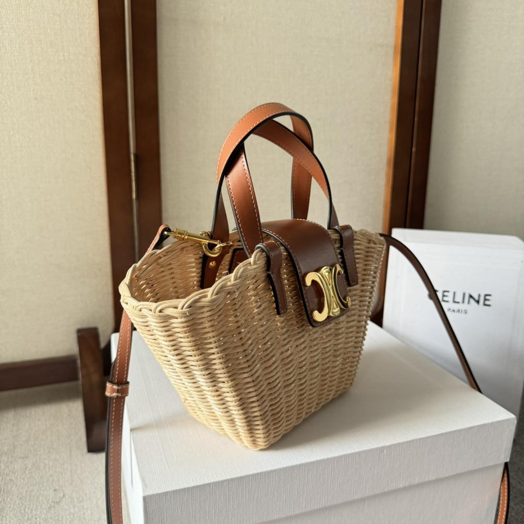 Celine Teen Couffin In Wicker And Natural Calfskin - PerfectKickZ