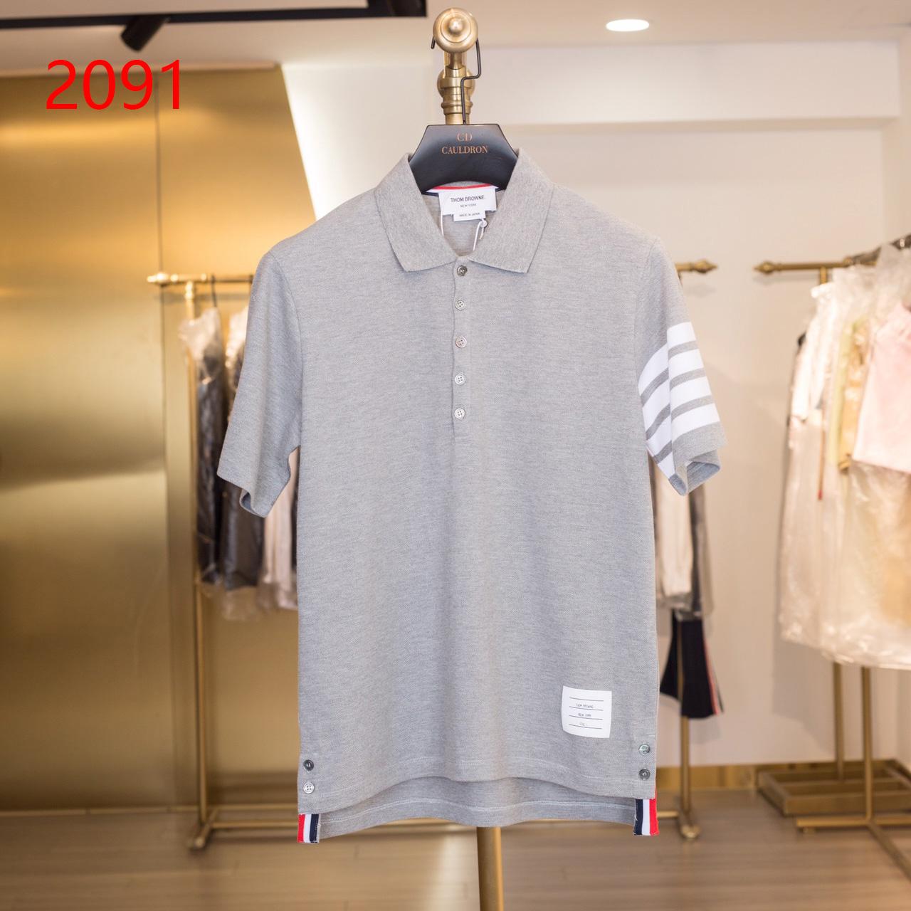 Thom Browne Classic Pique 4-Bar Short Sleeve Polo  2091 - PerfectKickZ