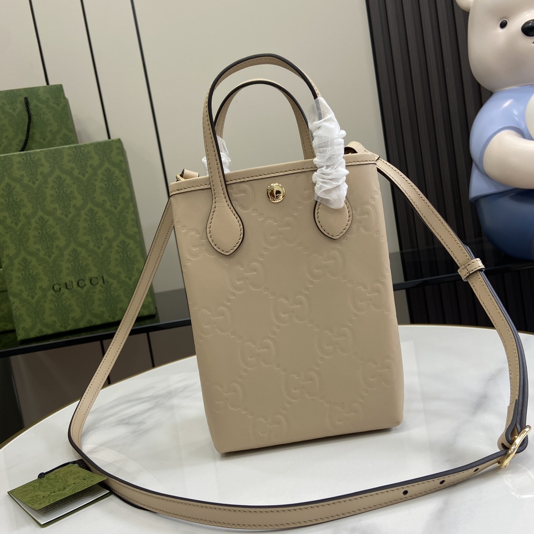 Gucci GG Super Mini Bag With Strap - PerfectKickZ