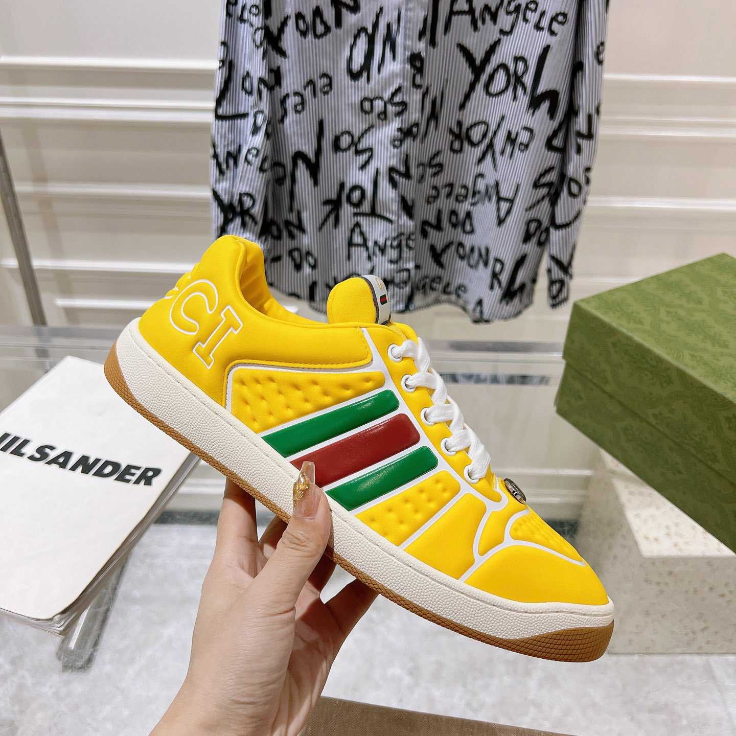 Gucci Screener Sneaker With Web - PerfectKickZ