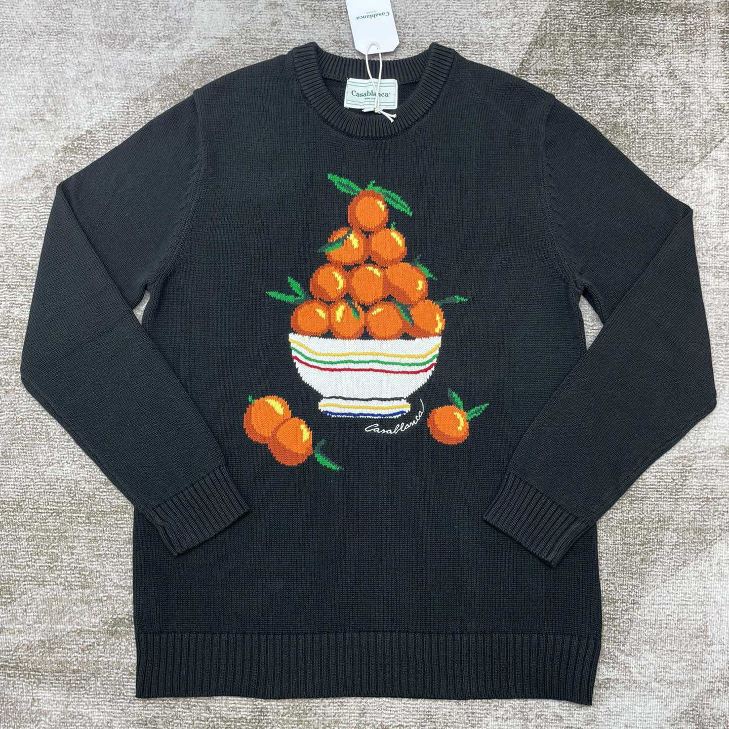 Casablanca Pyramide D'Oranges Intarsia-knit Jumper   M1033 - PerfectKickZ