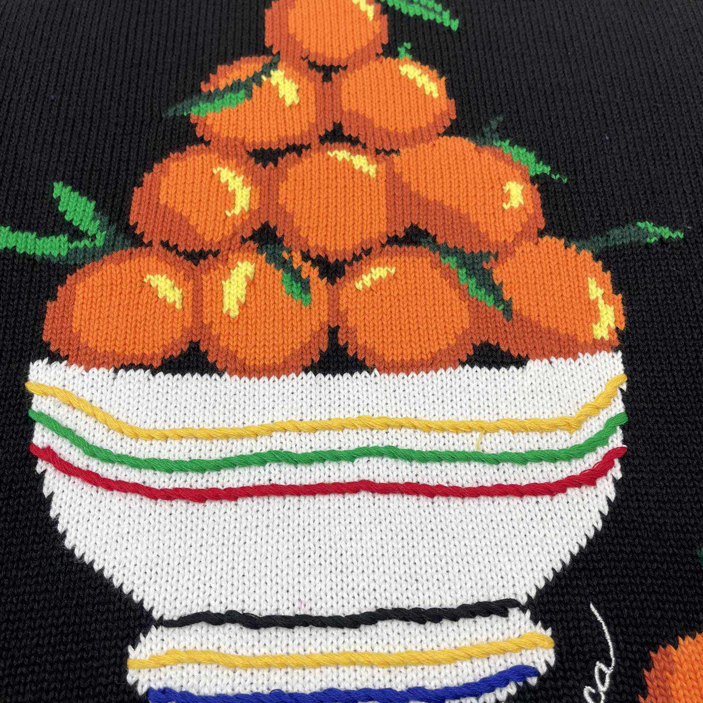 Casablanca Pyramide D'Oranges Intarsia-knit Jumper   M1033 - PerfectKickZ