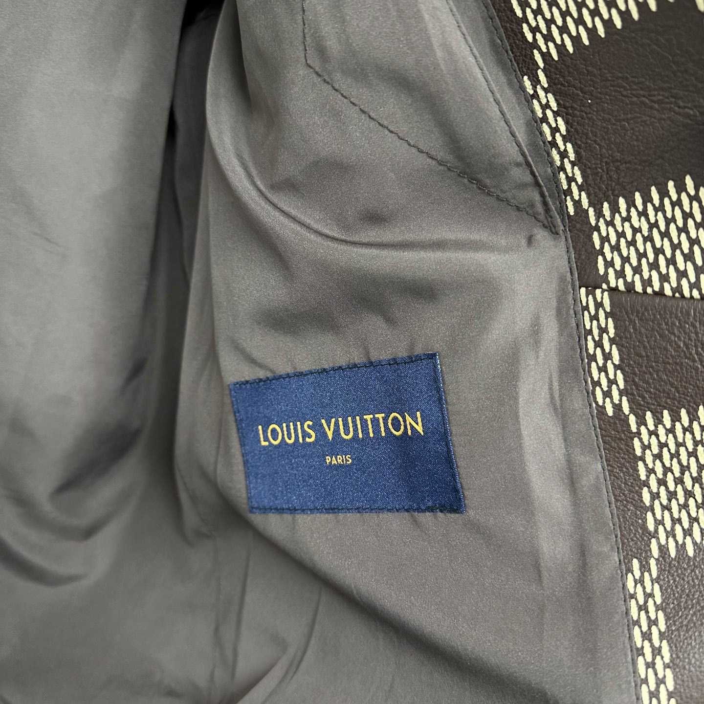 Louis Vuitton Damier Leather Harrington Jacket   1AFIMC - PerfectKickZ