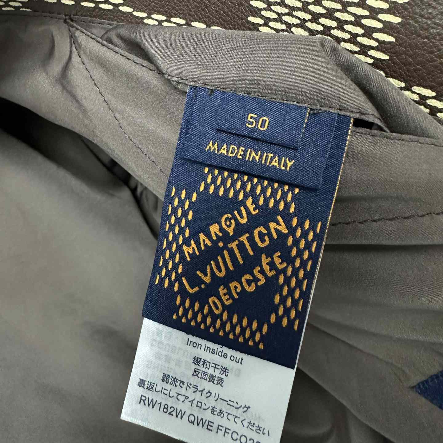 Louis Vuitton Damier Leather Harrington Jacket   1AFIMC - PerfectKickZ
