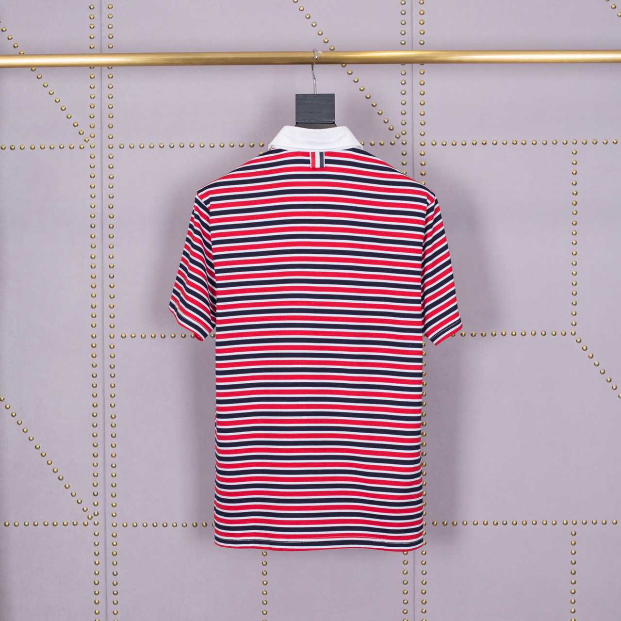Thom Browne Striped Cotton-jersey Polo  1897 - PerfectKickZ