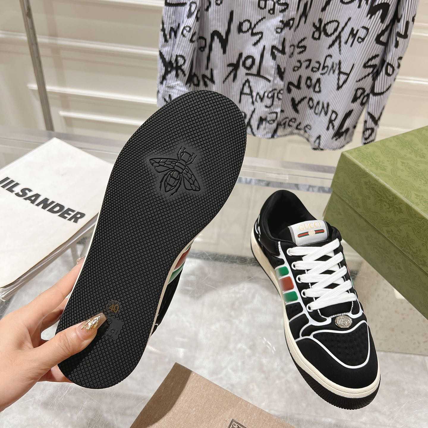Gucci Screener Sneaker With Web - 