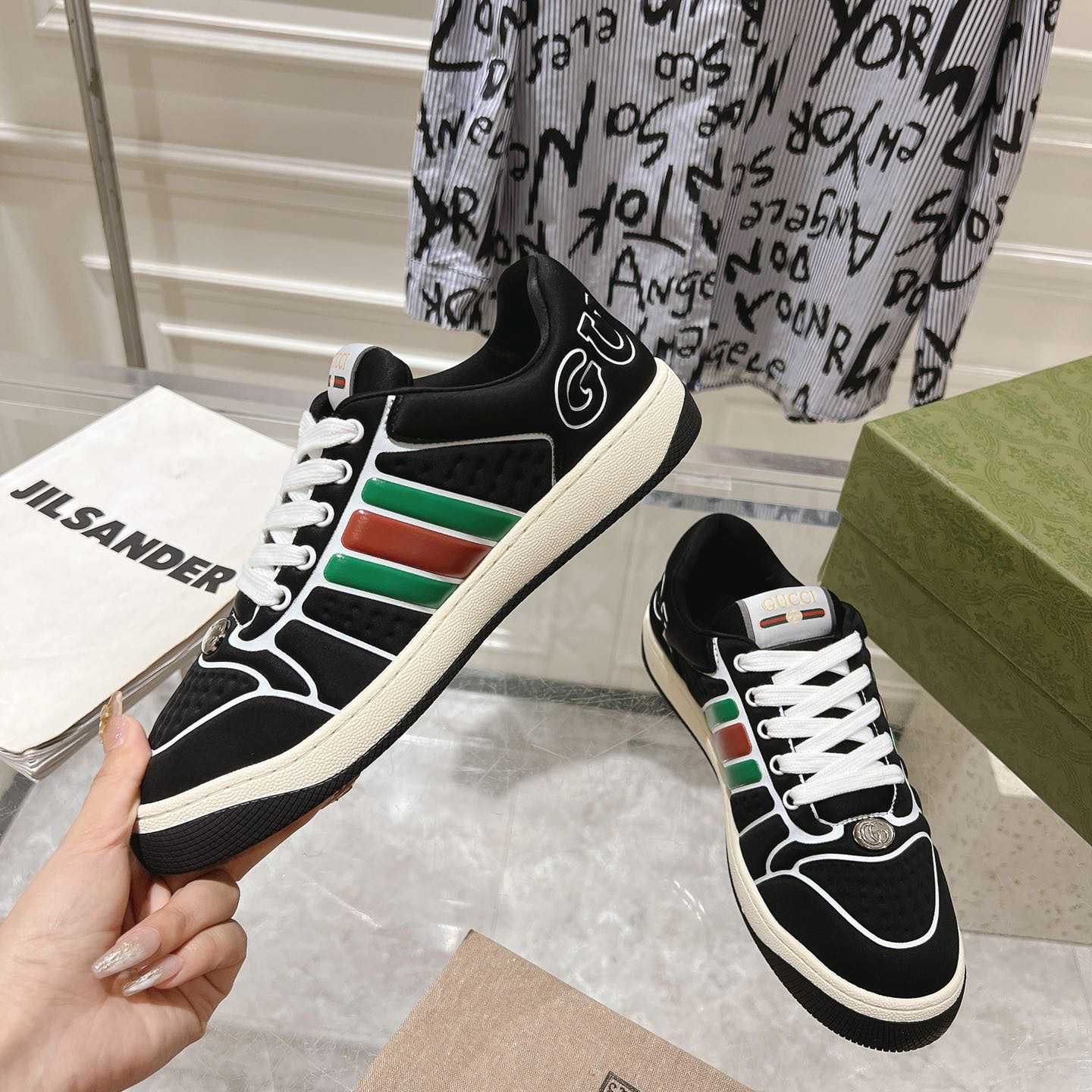 Gucci Screener Sneaker With Web - 