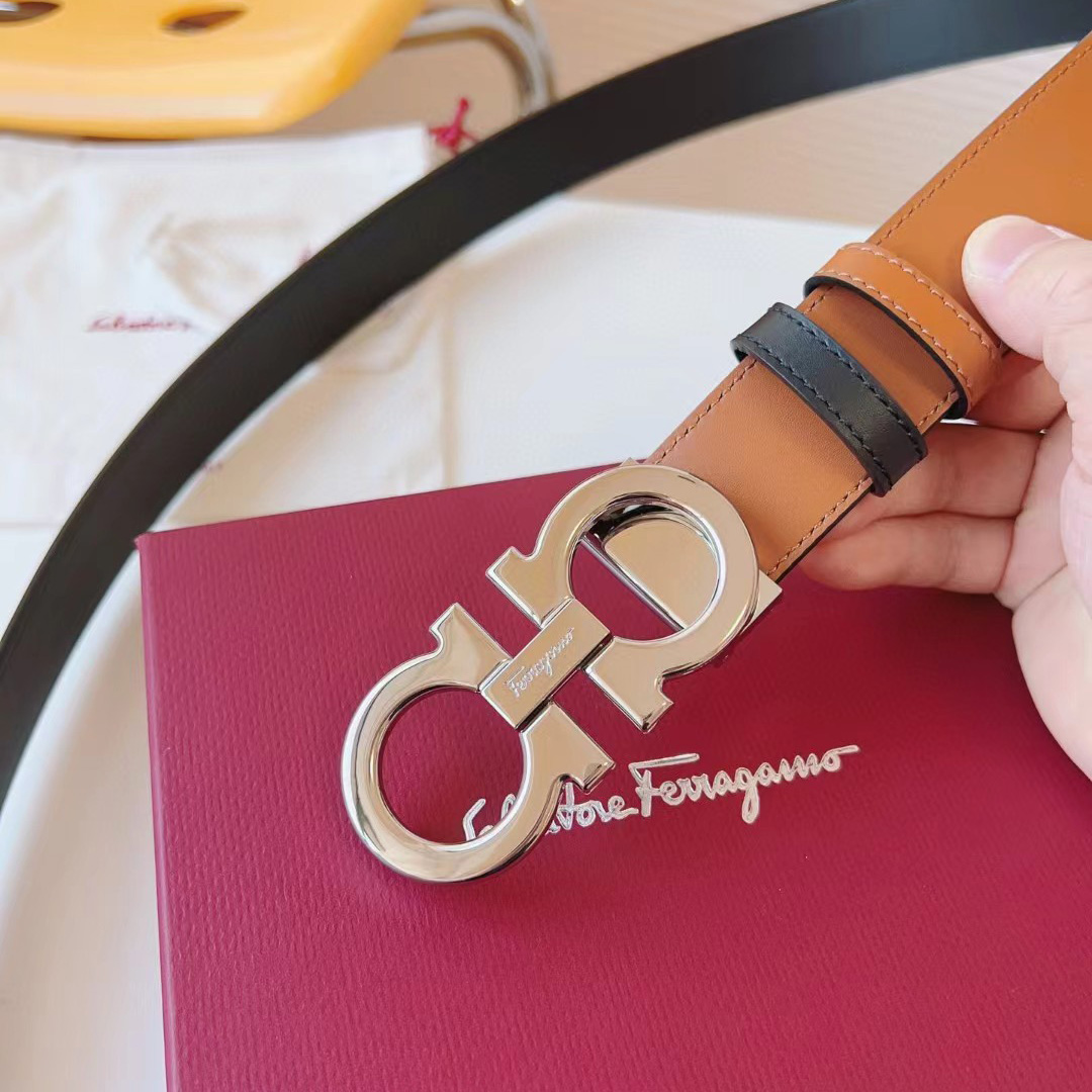 Ferragamo Reversible Leather Belt - PerfectKickZ
