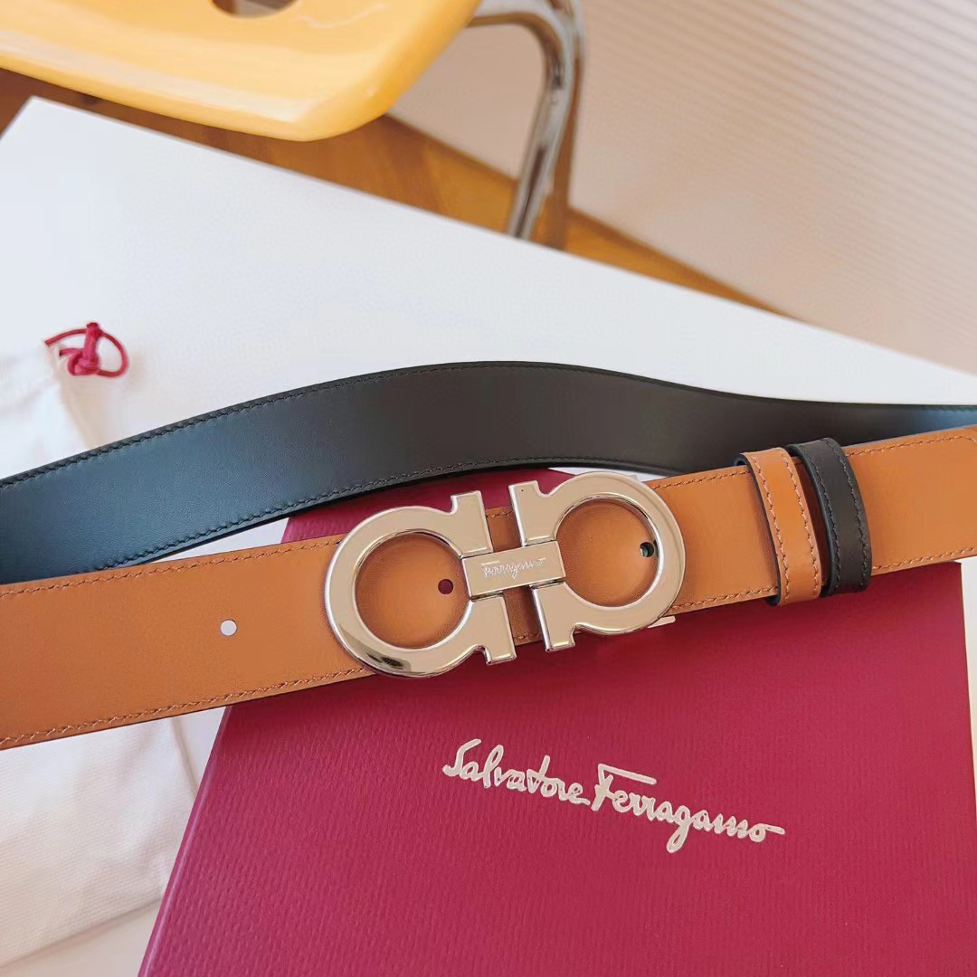 Ferragamo Reversible Leather Belt - PerfectKickZ